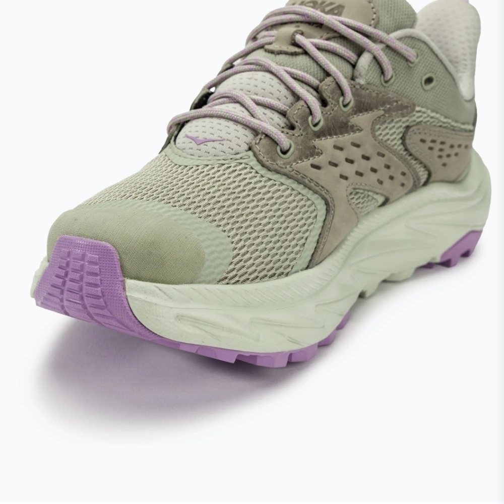 Hoka Women's Sage Green and Lavender Accent Trail Runner - Picture 7 of 12